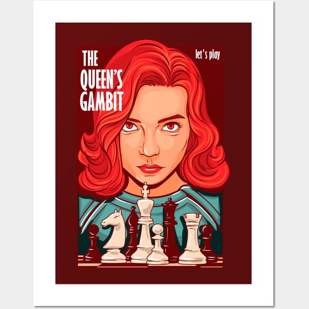 Let's Play - The Queen's Gambit Wall Art by EderSouza